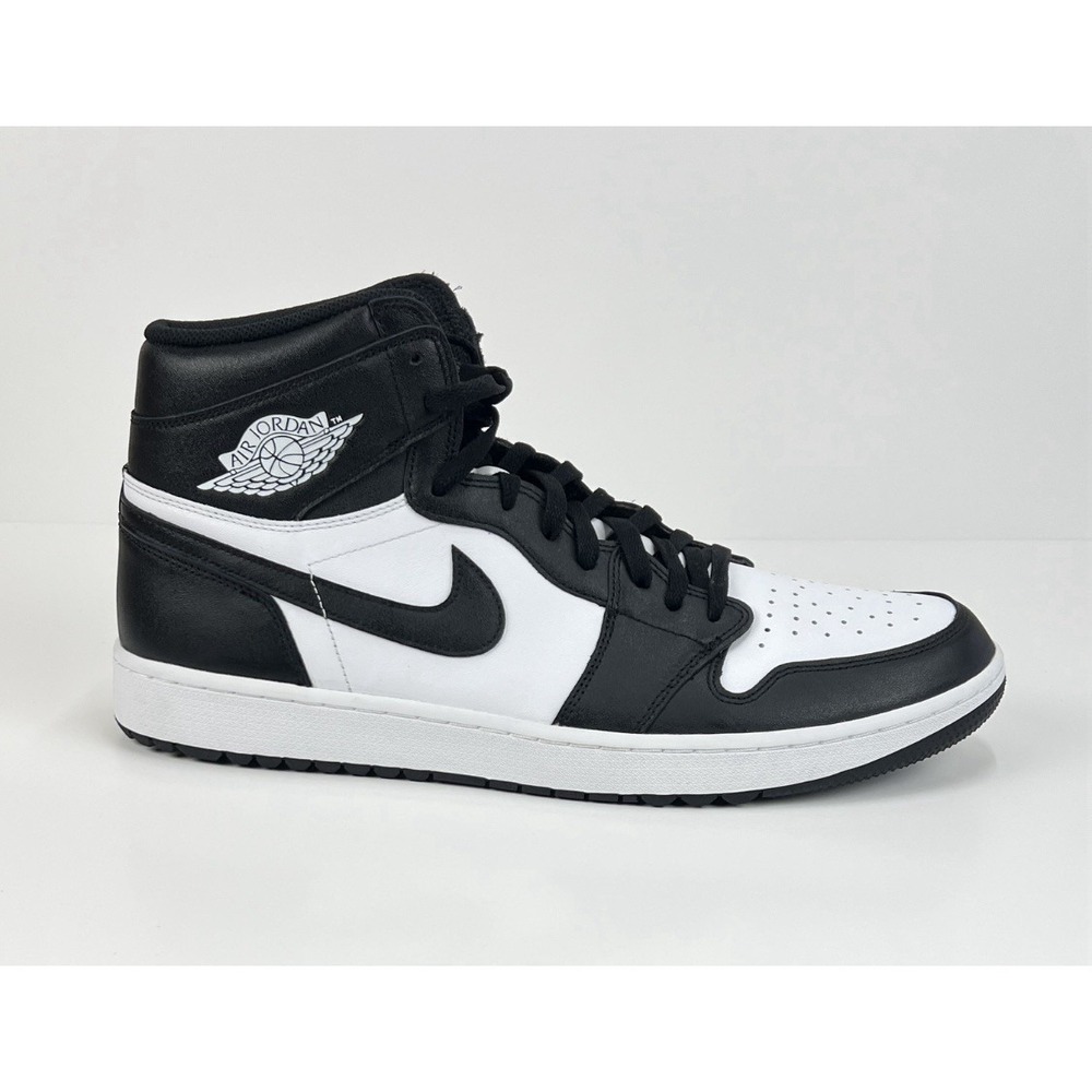 Jordan 1 High Golf Shoes Black White Panda New DQ0660-101 Men's Size 14